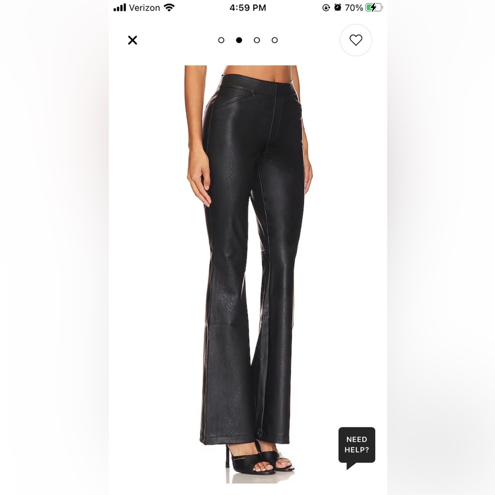 Spanx wide leg coated flare pants- Small PETITE LENGTH